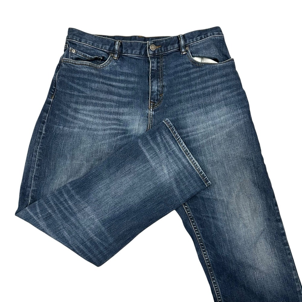 Banana Republic Straight Jeans Men's 34X30 Blue Dark Wash Denim
